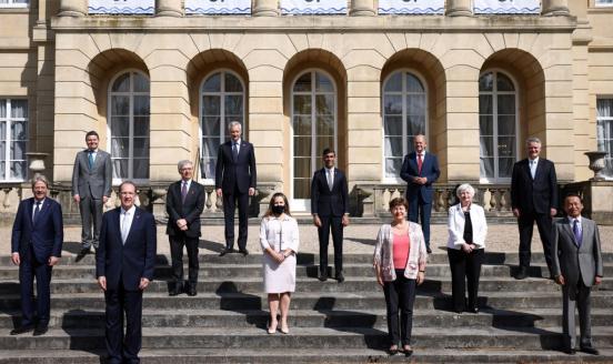 The issue of a US-proposed global minimum corporation tax rate loomed over the two-day meeting of finance and economic officials from the G7 nations, ahead of next week's G7 Summit.